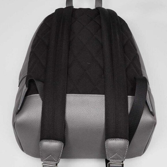 Burberry Grey Leather Embossed Abbeydale Backpack Bag - Picture 3 of 12